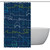 Polyester Fabric Waterproof Shower Curtain or Liner Bath Stall Size Abstract Line Shark Pattern Hotel Bathroom Curtains with Grommets, 36x72