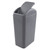 Buyitt 1 Pack Plastic Swing Lid Garbage Bin, Trash Can with Swing Lid, Grey, 3.5 Gallons