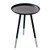 Bergenz Collection End Table Black with Semi-Silver Legs Simple Design, Multi-purpose Small Space Table Decorative Table for Home & Office Use 12