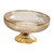 MagiDeal Fruit Bowl Round Dessert Bowl Durable Food Bowls Nordic Pedestal Fruit Bowl, Fruit Plate Decorative Bowl, for Kitchen Counter Table Decor, Amber Aureate Edge
