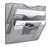 EasyPAG 3 Tier Wall File Holder Hanging Mail Organizer Meta Wall Mount Magazine Rack for Home and Office,Silver