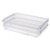 NUOBESTY 2 Packs Clear Stackable Storage Box with Buckle, A4+ Plastic Document Paper File Protector Case Organizer, Portable Project Case Document Holders with Lid Office Supplies Accessories