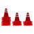 TOYANDONA 12pcs Miniature Plastic Traffic Cones Sport Training Roadblock Cone Simulation Roadblock Signs Mini Traffic Signs, Random Style