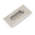 Uxcell 8cm x 4.5cm Metal Rectangle Drawer Door Flush Pull Handle, Silver Tone