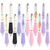 Ipienlee Retractable Gel Pens Unvoltage Gen Ink Rollerball Pen Set Cute Creative 0.5 mm Black Ink Writing Pens Set of 12