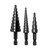 1PCS HSS Straight Groove Step Drill Bit Titanium Coated Wood Metal Hole Cutter Core Drill Bit,Nitriding Black 4-12