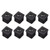 uxcell 12Pcs Inserts for Square Tubes with M6 Thread, for 0.63"x0.63" OD Square Tube, Square Black Plastic Plug Caster Insert Chair End Caps Furniture Leg Plug