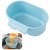 Kitchen Sink Drain Strainer Basket Compost Corner Sink Swan Strainer Basket Hanging Sink Corner Colander Triangle Multifunction Kitchen Sink Food Catcher Basket Waste Filter Wash Fruit(Blue)