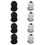 Bettomshin 8Pcs Waterproof PG9 Cable Gland Plastic Cable Glands Joints Adjustable Connector Black/White for 4-8mm Dia Cable