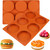 2 Pack Round Cylinder Candy Mold/Chocolate Cover Cookie Mold for Sandwich Cookies Muffin Cupcake Brownie Cake Pudding Jello