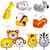 Jungle Safari Animals Balloons 10pcs Jungle Theme Party Supplies Wild One Birthday Decorations Giant Zoo Safari Animals Foil Balloons Kit for Safari Birthday, Baby Shower Party Decorations