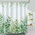 Bonhause Green Leaves Shower Curtain 72 x 72 Inch Eucalyptus Leaf Plant Decorative Bath Curtain Polyester Fabric Waterproof Bathroom Curtain with 12 Hooks