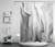 LB Grey Marble Shower Curtain Modern Abstract Shower Curtains for Bathroom Retro Aesthetic Marble Texture Bath Curtain Easy Care Durable Waterproof Polyester Fabric Hooks Include, 60X72 Inch