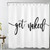 LB Get Naked Shower Curtain Funny Quotes Words Black and White Shower Curtains for Bathroom with Hooks 72x78 inch Polyester Fabric Bathroom Decoration Bath Curtains