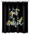 LB Get Naked Sunflower Shower Curtain Funny Words Creative Font Farmhouse Yellow Floral Shower Curtains for Bathroom Decor Set with Hooks Black Background Fabric 58x72 inch Waterproof Polyester
