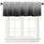Zadaling Valance Curtain for Kitchen, Ombre Black Grey Window Valance for Living Room Scroll,Rod Pocket Valances for Bedroom Decor,Window Treatment Valance 1 Panel 18" x 42"