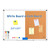 WALGLASS Combination Magnetic White Board & Cork Board, 20"x30" Cork Board White Board Combo for School, Office&Home, Dry Erase Board Bulletin Board with Removable Tray, Pins, Eraser, Markers&Magnets