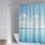 Beydodo 36x72 Bathtub Shower Curtain, Bathroom Shower Curtain Polyester Western Decor Shower Curtain Blue Sky and Sea Pattern