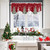 Merry Christmas Kitchen Valances Window Rod Pocket Short Curtain Panels Snowflake Snowman Valance Curtains, Xmas Tree Window Treatments Drapes for Living Room Bedroom Bathroom Farmhouse Decor 42x12in