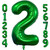 40 Inch Dark Green Number 2 Balloon Large Size Giant Jumbo Digit Mylar Foil Helium Dark Green Balloons for Birthday Party Celebration Decorations Graduations Anniversary Baby Shower Photo Shoot