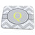 3dRose Grey and white chevron with yellow monogram initial Q - Dish Drying Mats (ddm-222105-1)