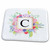 3dRose Floral Letter C watercolor pink flowers monogram personal... - Dish Drying Mats (ddm-316353-1)