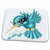 3dRose Pretty Aqua Hummingbird Illustration - Dish Drying Mats (ddm-324528-1)