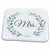 3dRose Green Mrs. inside a wreath of green leaves on white... - Dish Drying Mats (ddm-337536-1)