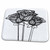 3dRose Artistic illustration of mesh contour gothic black roses - Dish Drying Mats (ddm-338170-1)
