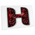 3dRose Pretty Deep Red Clear Hearts Monogram Initial H - Desk Pad Place Mats (dpd-374271-1)