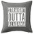 HARD EDGE DESIGN Straight Outta Alabama Grey Throw Pillow with Polyester Filling