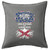 HARD EDGE DESIGN Living in Wyoming with Alabama Roots Grey Throw Pillow Cover