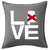 HARD EDGE DESIGN Love Alabama Grey Throw Pillow with Polyester Filling