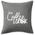 HARD EDGE DESIGN Coffee Time Grey Throw Pillow Cover