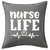 HARD EDGE DESIGN Nurse Life Heartbeat Grey Throw Pillow Cover