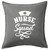 HARD EDGE DESIGN Nurse Squad Flourish Grey Throw Pillow with Polyester Filling