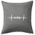 HARD EDGE DESIGN Nurse Heartbeat Pulse Grey Throw Pillow Cover