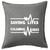 HARD EDGE DESIGN Saving Lives Calming Vibes Heartbeat Pulse Grey Throw Pillow with Polyester Filling