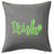 HARD EDGE DESIGN Irish Clover Grey Throw Pillow with Polyester Filling
