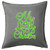 HARD EDGE DESIGN My Lucky Charm Shamrock Grey Throw Pillow with Polyester Filling