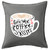 HARD EDGE DESIGN Give Me Coffee and Kisses Grey Throw Pillow with Polyester Filling