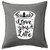 HARD EDGE DESIGN I Love You A Latte Cup Grey Throw Pillow with Polyester Filling