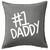 HARD EDGE DESIGN #1 Daddy Grey Throw Pillow with Polyester Filling