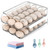 Egg Holder for Refrigerator, 36 Egg Storage-Automatic Rolling Egg Container for Refrigerator, Clear Plastic Egg Storage Container Bin, Egg Tray for Refrigerator Large Capacity(2 Layer)