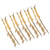 Brass Connectors for Wiring, 100Pcs Terminals Docking Connector Line Pressing Button Quick Connect Wiring Terminals Wire Crimp Terminal Kit 0.5-1.5mm Square
