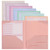 EOOUT Plastic Folders with Clear Front Pockets, 8 Pack Plastic File Folders, Pastel Colors, Pocket Folders, Heavy Duty Folders for Office and School, Letter Size