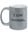 I Love Pooping Silver Grey Coffee Mug Funny Gift