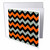 3dRose Chevron Pattern In Black, Orange and Grey - Greeting Cards (gc-374168-5)