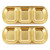 DOITOOL 2Pcs Stainless Steel Dipping Sauce Dishes, 3 Compartment Soy Sauce Dipping Bowls, Sushi Dipping Bowl Appetizer Plates Serving Dish for Soy Sauce, Ketchup, BBQ Sauce or Seasoning ( Gold ) DOITOOL 2Pcs Stainless Steel Dipping Sauce Dishes, 3 Compartment Soy Sauce Dipping Bowls, Sushi Dipping Bowl Appetizer Plates Serving Dish for Soy Sauce, Ketchup, BBQ Sauce or Seasoning ( Gold )