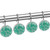 Shower Curtain Hooks, Rust Proof Decorative Shower Curtain Hooks Hangers for Bathroom Curtains, Clothing, Mermaid Cartoon Green Sea Life